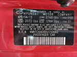 2013 Hyundai Veloster  Red vin: KMHTC6AD0DU150662