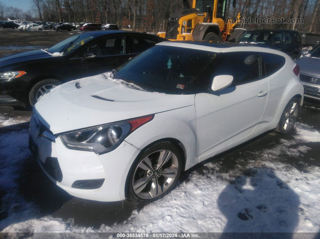 2013 Hyundai Veloster Base W/black Белый vin: KMHTC6AD0DU150788