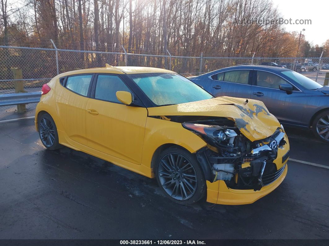 2013 Hyundai Veloster Mix Yellow vin: KMHTC6AD0DU152623