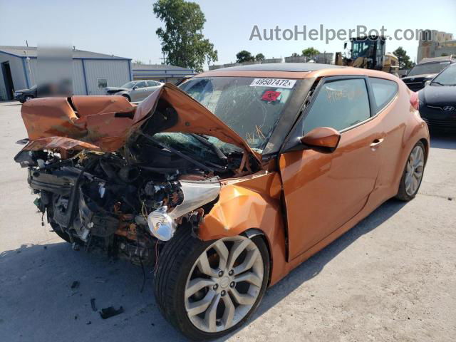 2013 Hyundai Veloster  Orange vin: KMHTC6AD0DU165923