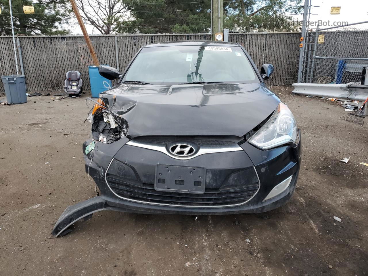 2013 Hyundai Veloster  Черный vin: KMHTC6AD0DU179076