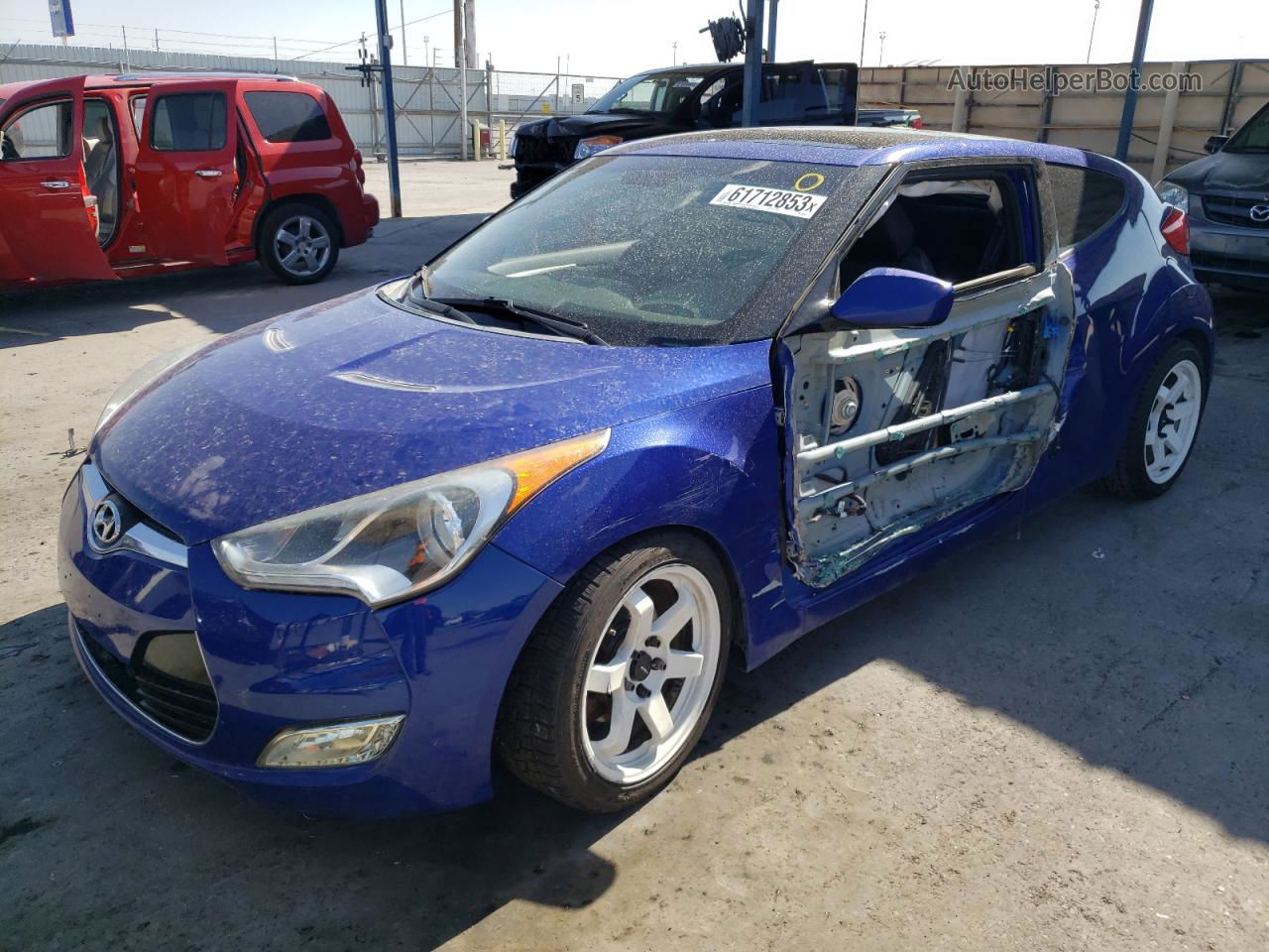 2013 Hyundai Veloster  Синий vin: KMHTC6AD1DU094781