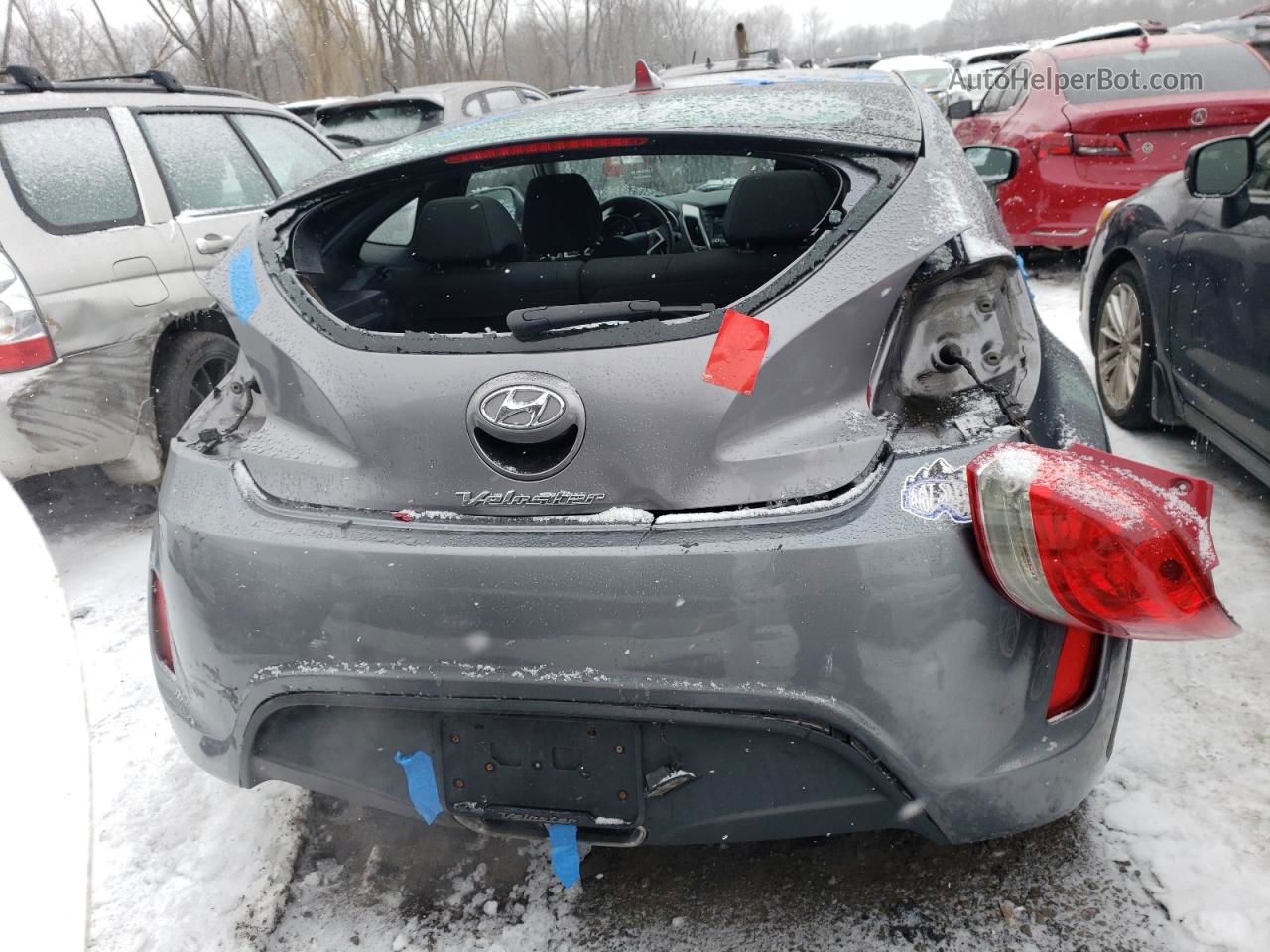 2013 Hyundai Veloster  Silver vin: KMHTC6AD1DU099365