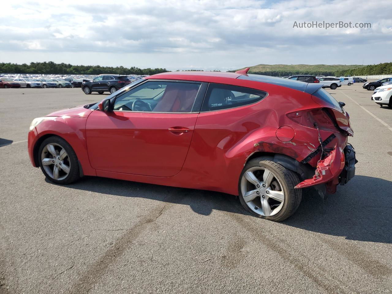 2013 Hyundai Veloster  Red vin: KMHTC6AD1DU103768