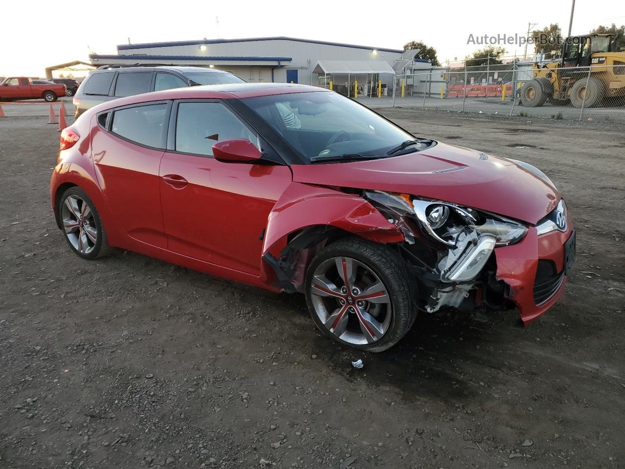 2013 Hyundai Veloster  Red vin: KMHTC6AD1DU108890