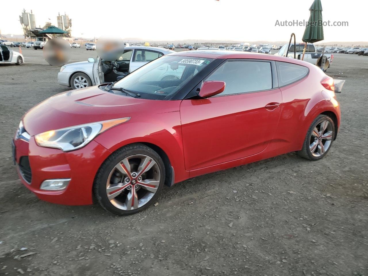 2013 Hyundai Veloster  Red vin: KMHTC6AD1DU108890