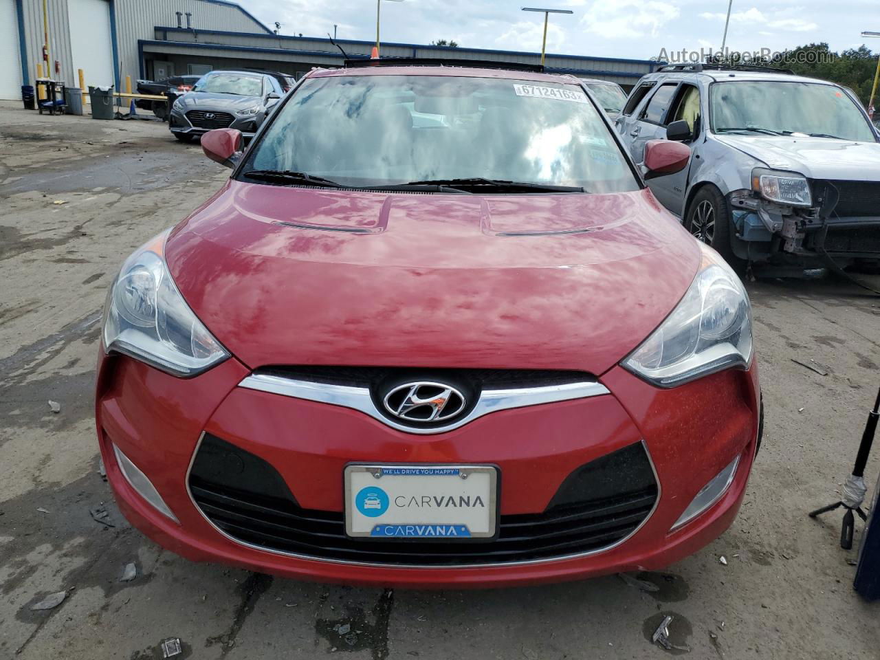 2013 Hyundai Veloster  Burgundy vin: KMHTC6AD1DU113796