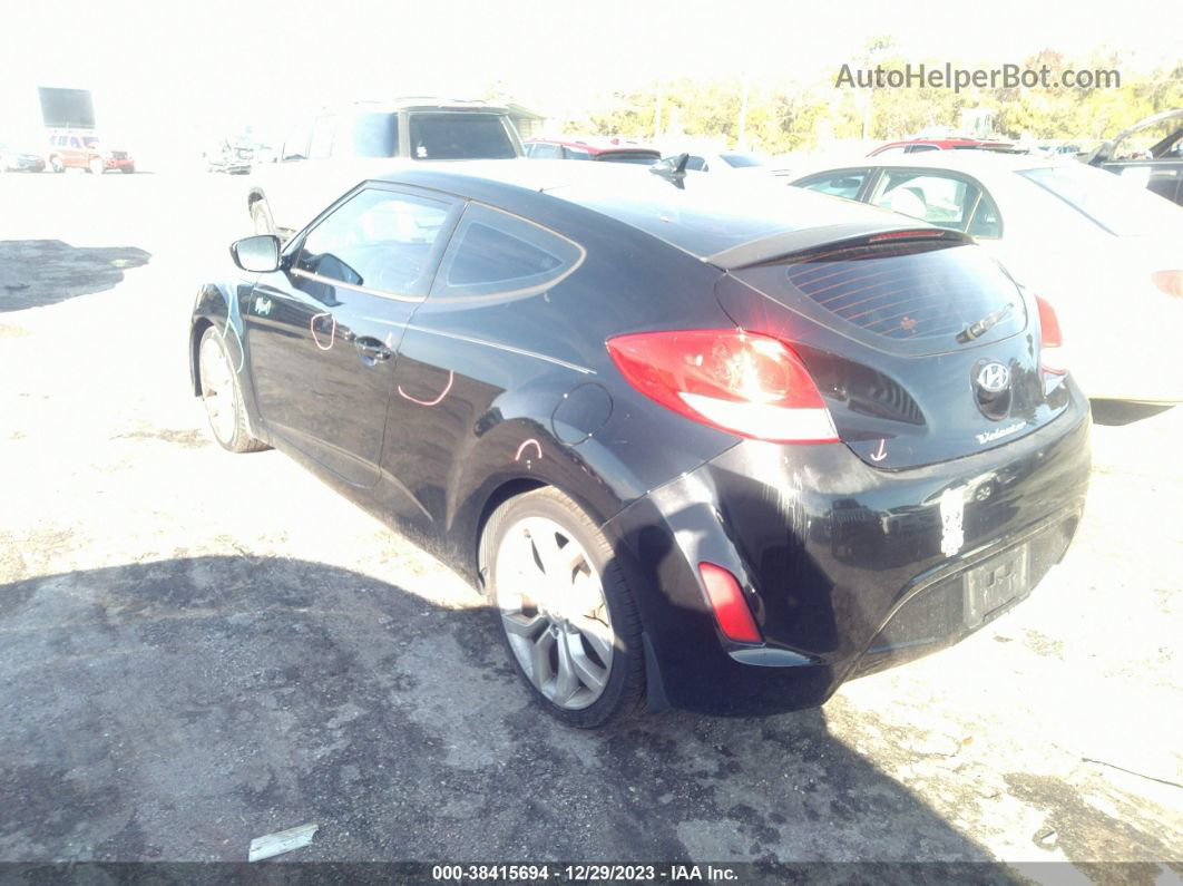 2013 Hyundai Veloster Base W/black Black vin: KMHTC6AD1DU121932