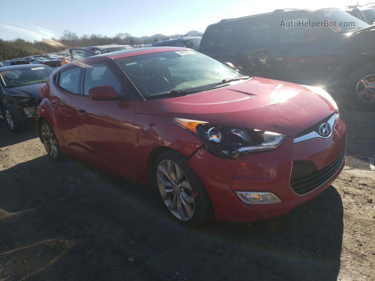 2013 Hyundai Veloster  Red vin: KMHTC6AD1DU124989