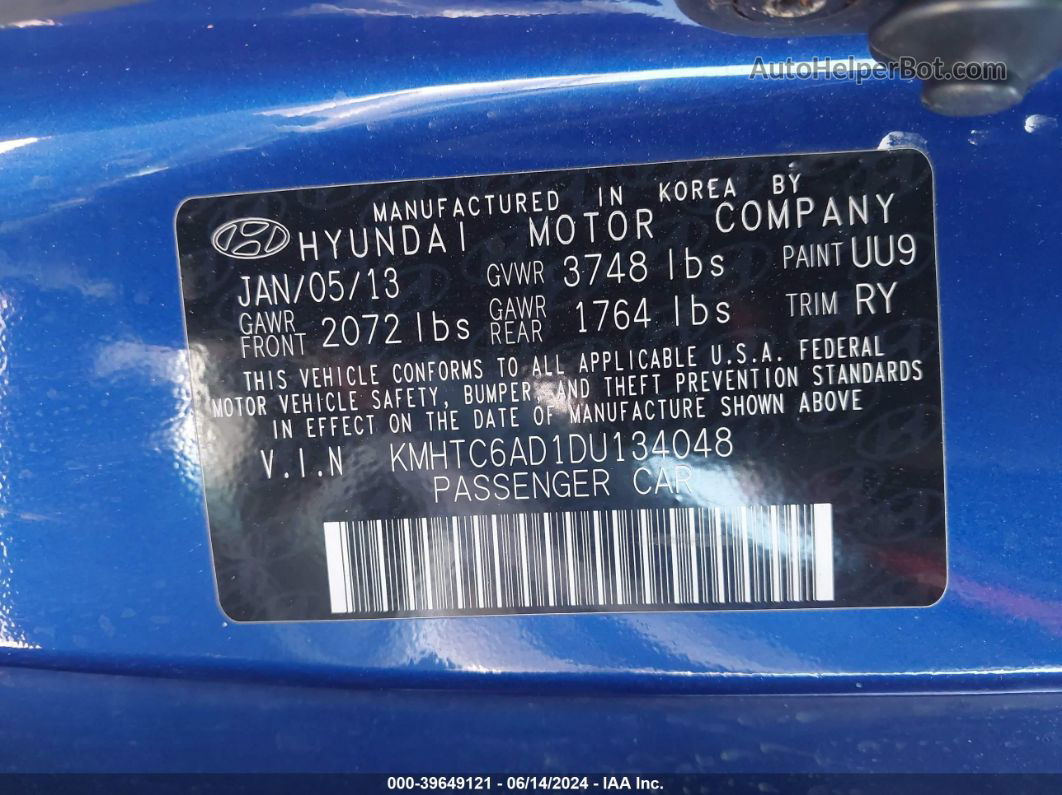 2013 Hyundai Veloster Mix Blue vin: KMHTC6AD1DU134048