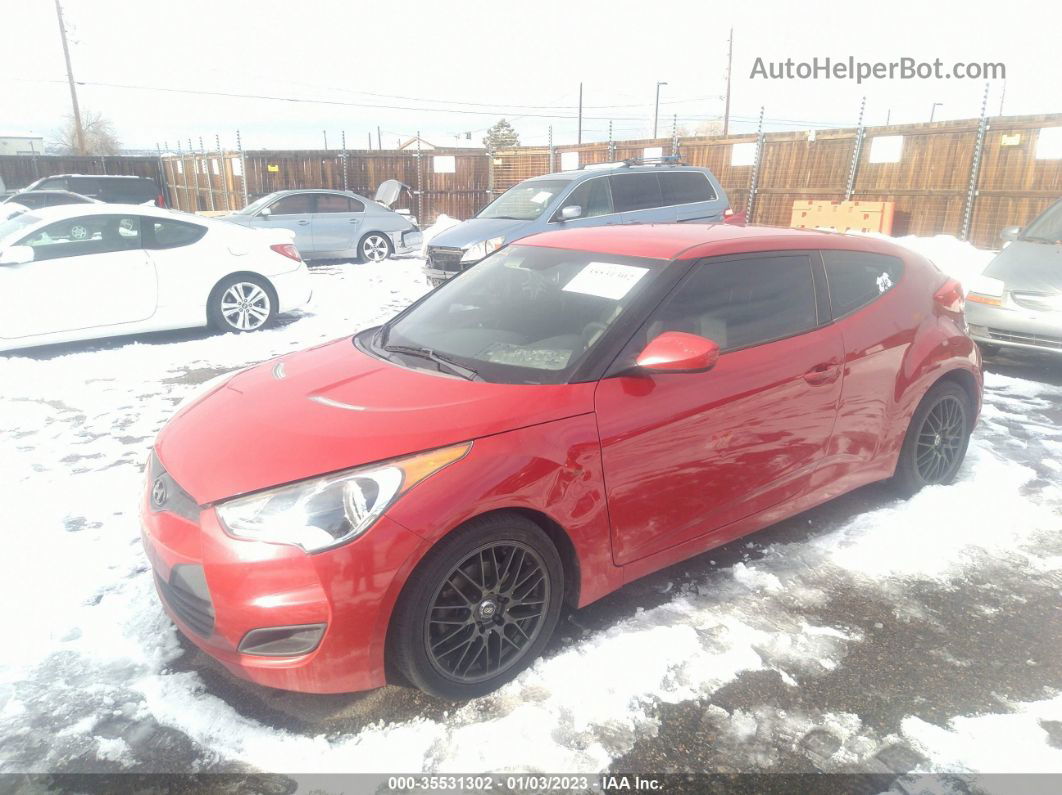 2013 Hyundai Veloster W/gray Int Red vin: KMHTC6AD1DU150377