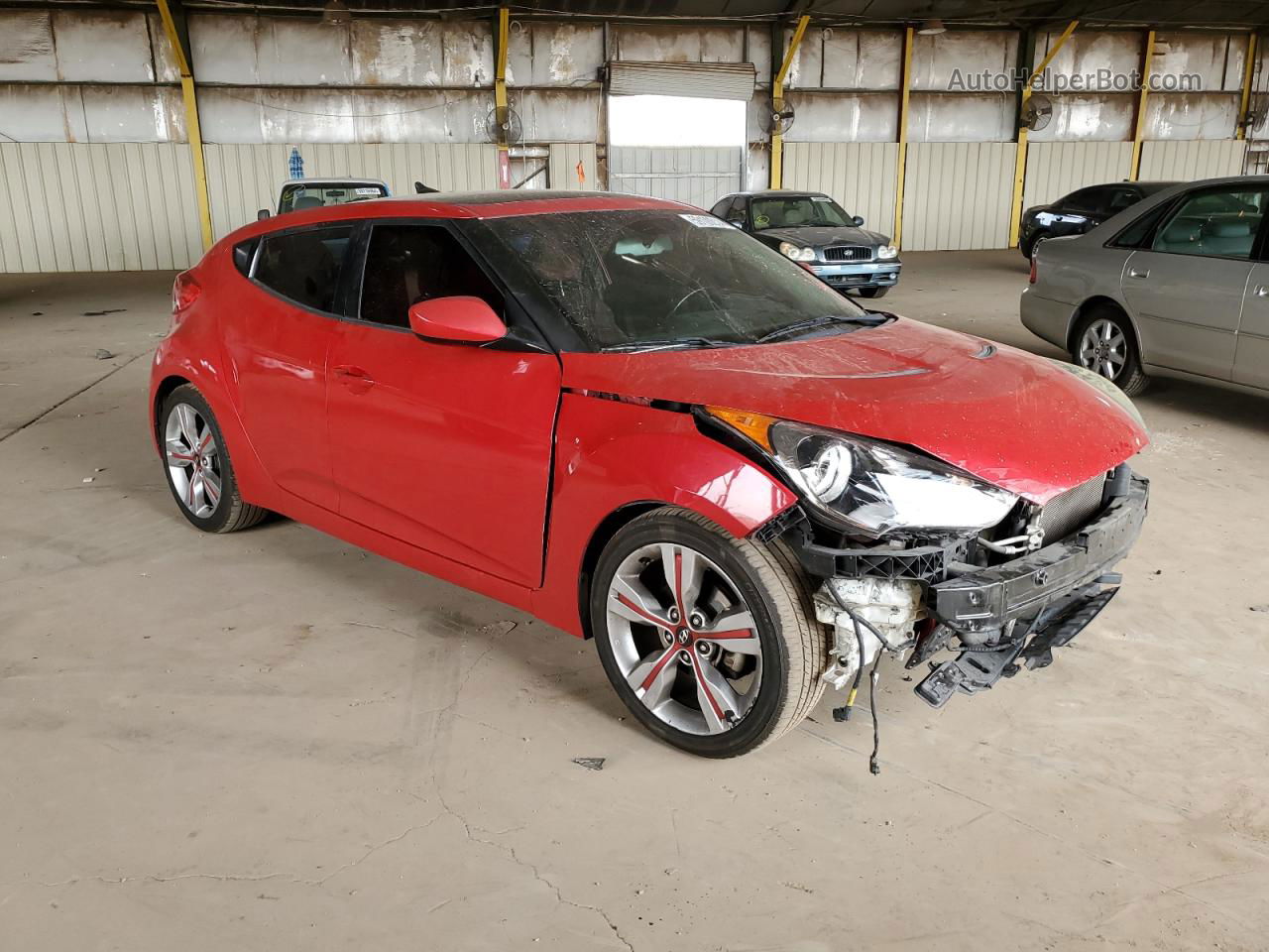 2013 Hyundai Veloster  Red vin: KMHTC6AD1DU151268