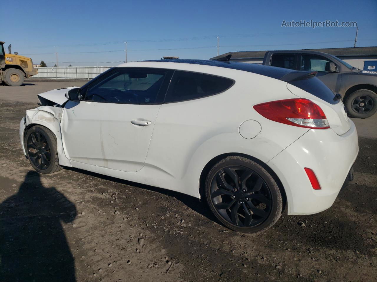 2013 Hyundai Veloster  White vin: KMHTC6AD1DU157491