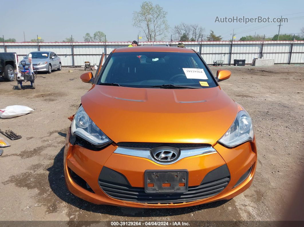 2013 Hyundai Veloster Base W/black Orange vin: KMHTC6AD1DU173660