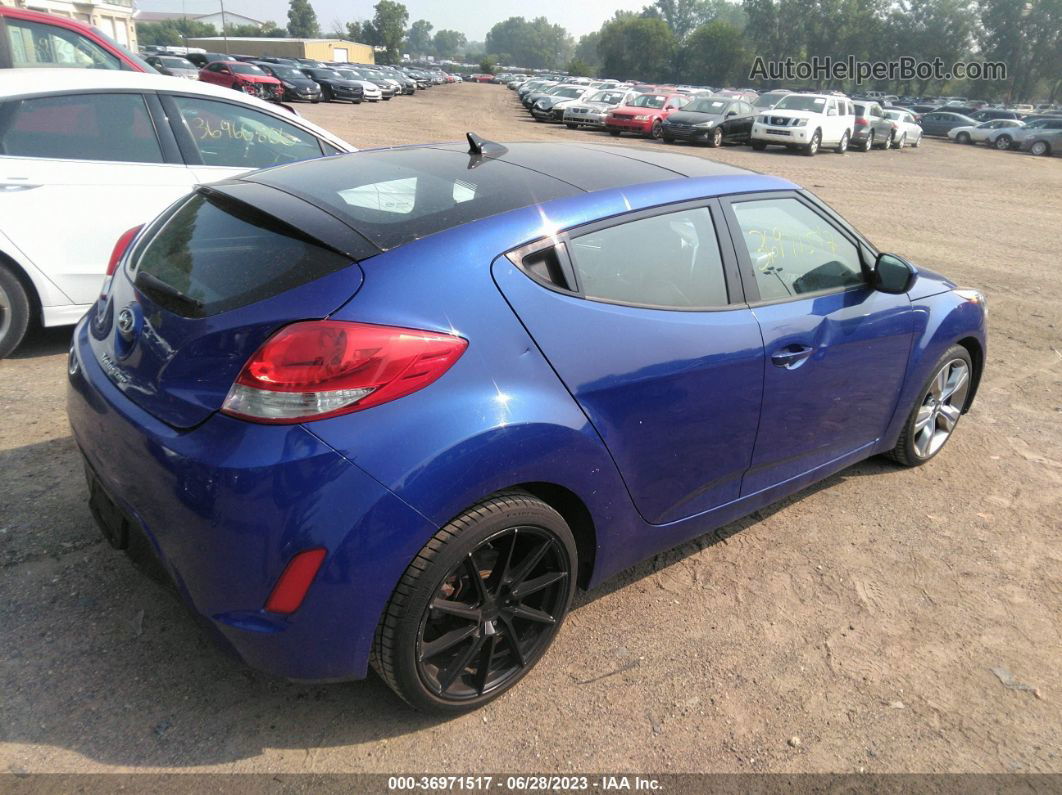 2013 Hyundai Veloster W/black Int/w Blue vin: KMHTC6AD2DU102449