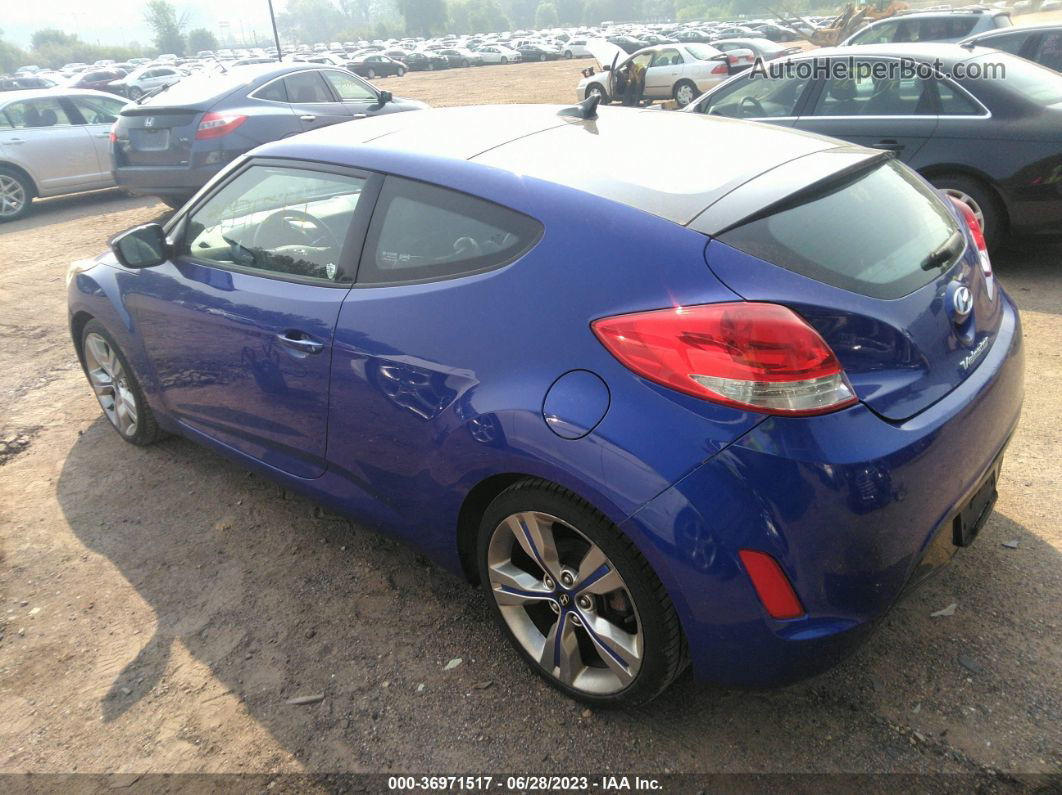 2013 Hyundai Veloster W/black Int/w Blue vin: KMHTC6AD2DU102449