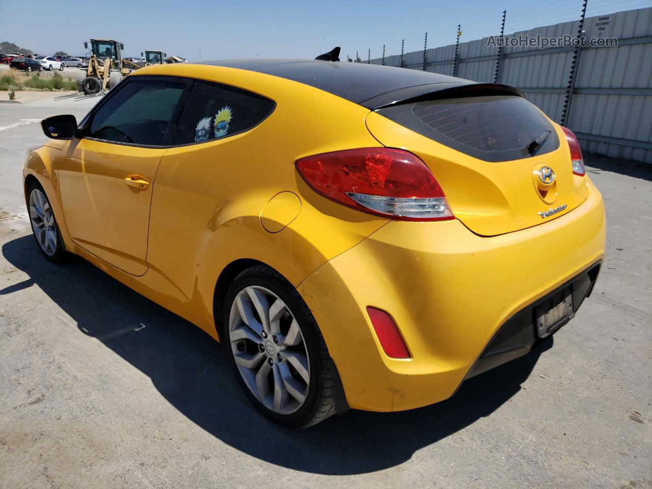 2013 Hyundai Veloster  Yellow vin: KMHTC6AD2DU120837