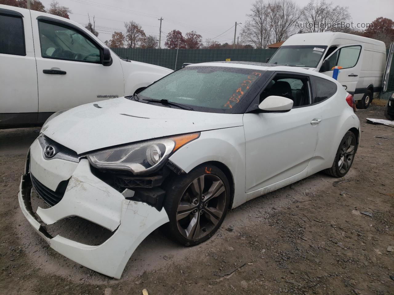 2013 Hyundai Veloster  Белый vin: KMHTC6AD2DU148928