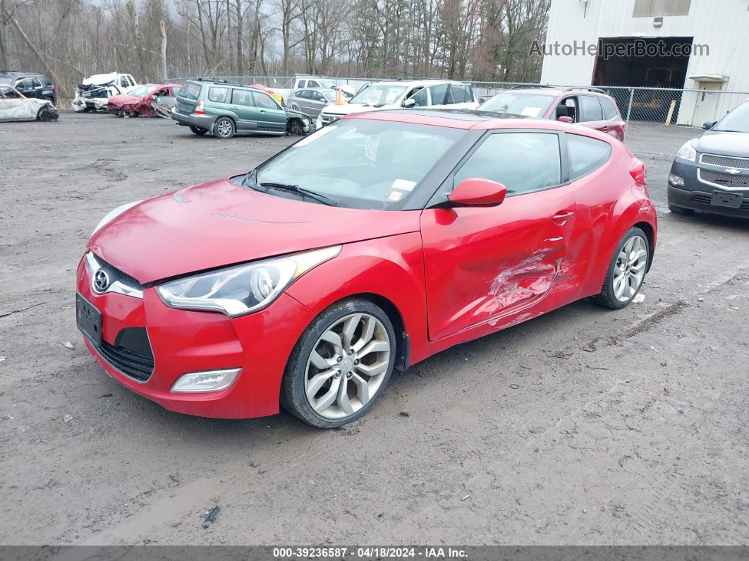 2013 Hyundai Veloster Base W/black Красный vin: KMHTC6AD2DU150940