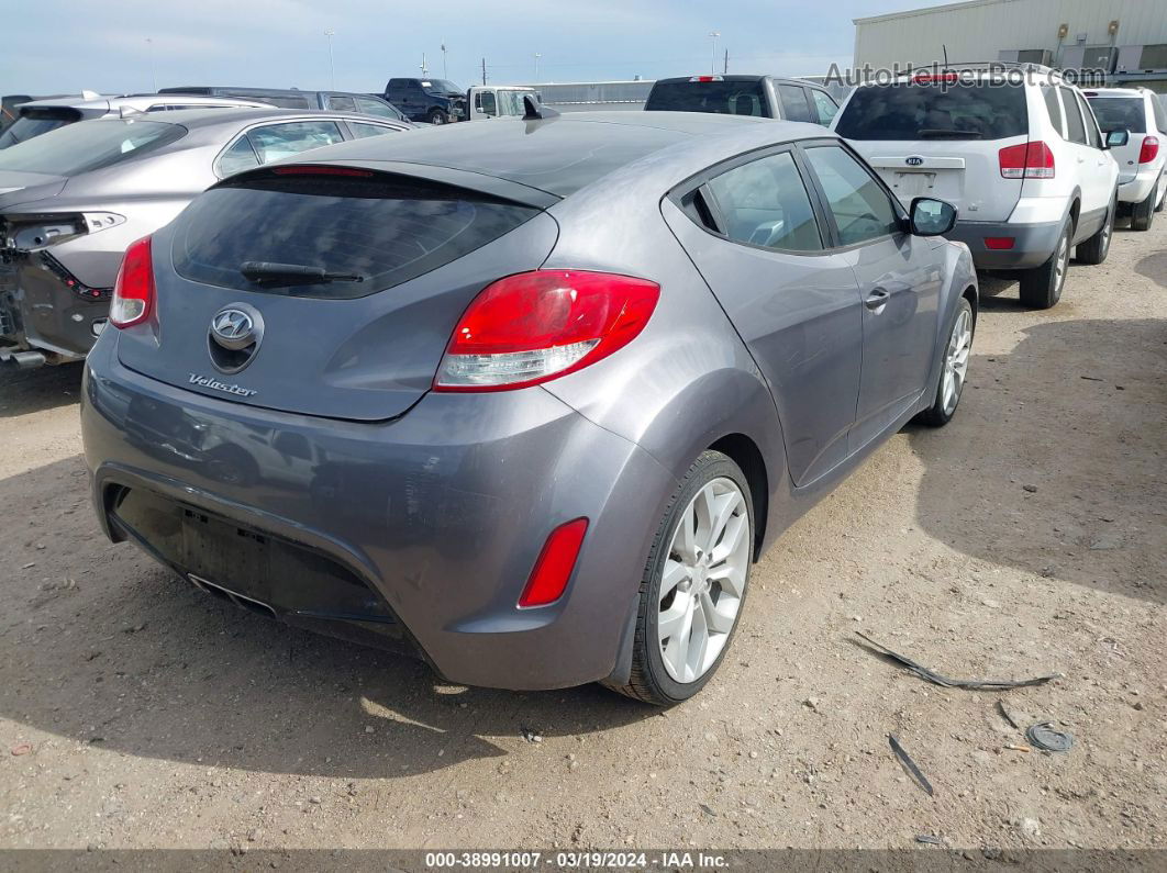 2013 Hyundai Veloster Base W/black Gray vin: KMHTC6AD2DU151179