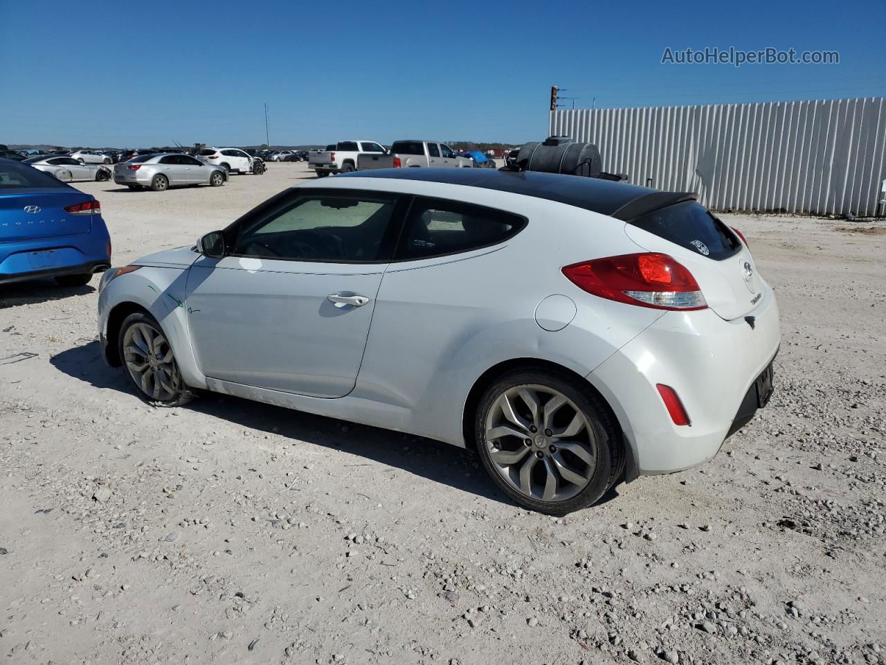 2013 Hyundai Veloster  White vin: KMHTC6AD2DU158178