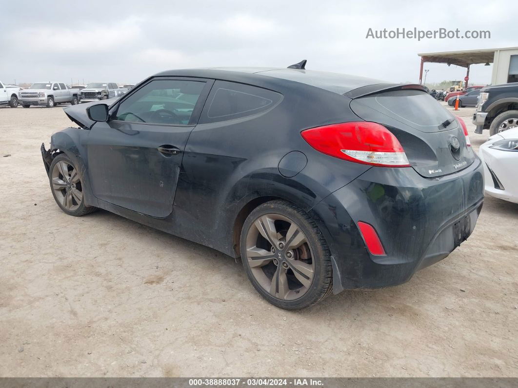 2013 Hyundai Veloster Base W/black Black vin: KMHTC6AD2DU160898