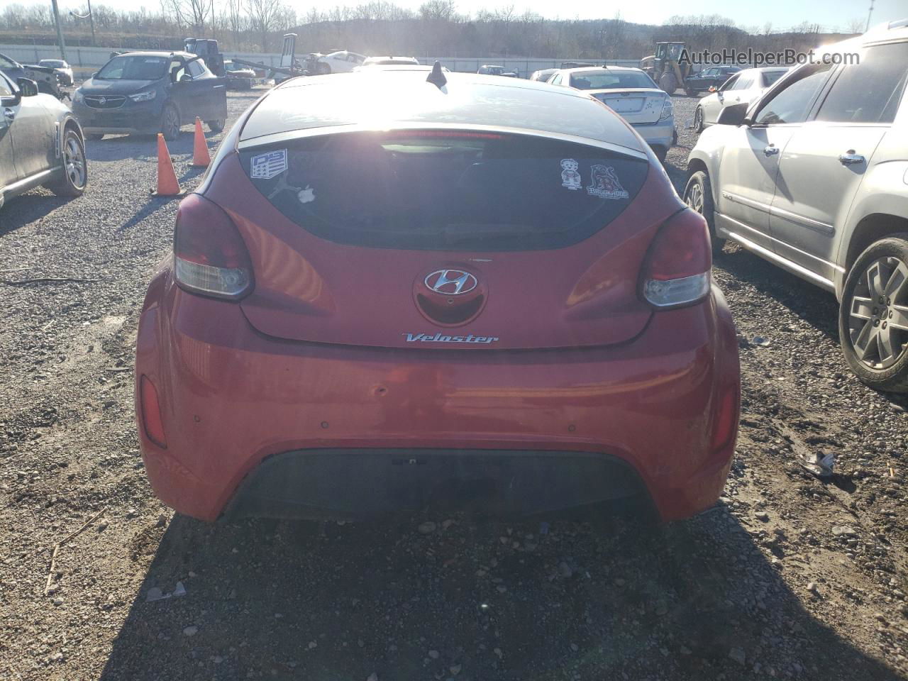 2013 Hyundai Veloster  Red vin: KMHTC6AD2DU161064