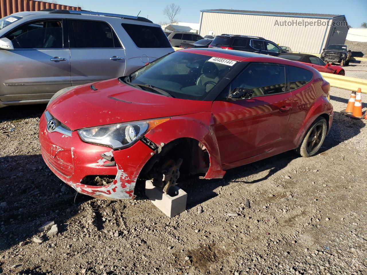 2013 Hyundai Veloster  Red vin: KMHTC6AD2DU161064