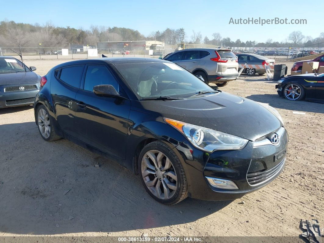 2013 Hyundai Veloster Base W/black Black vin: KMHTC6AD2DU161131