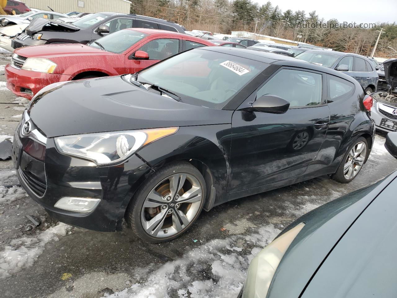 2013 Hyundai Veloster  Черный vin: KMHTC6AD2DU169603