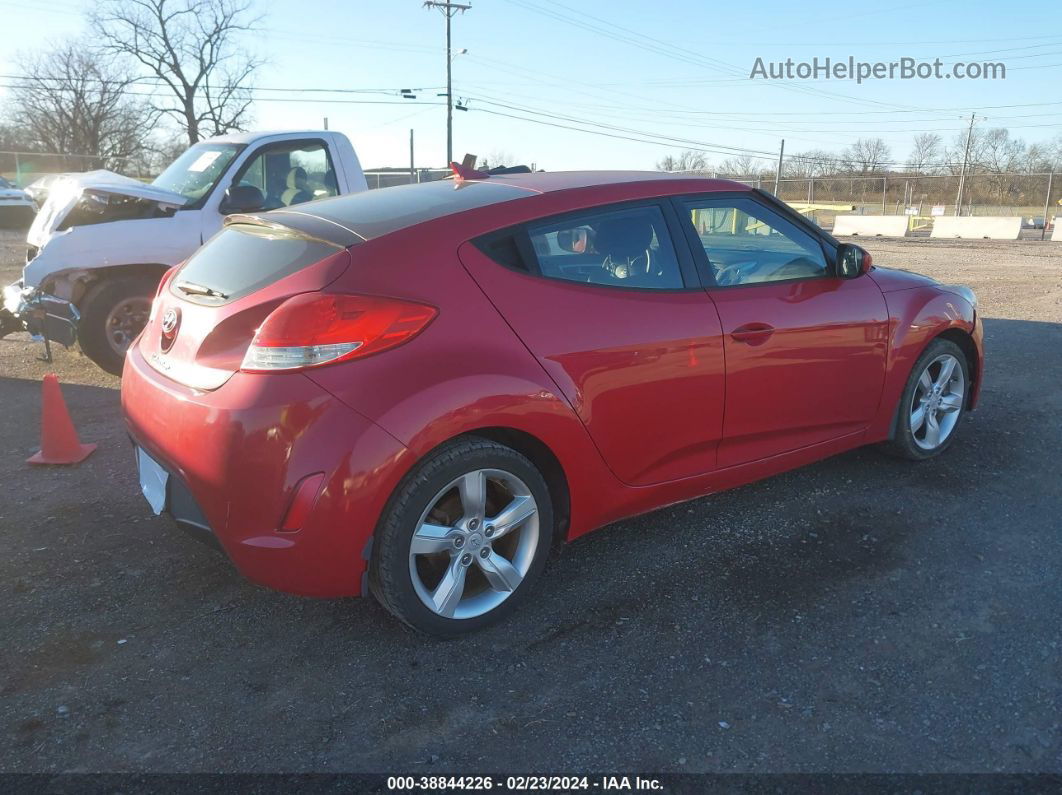 2013 Hyundai Veloster Base W/black Red vin: KMHTC6AD2DU171187