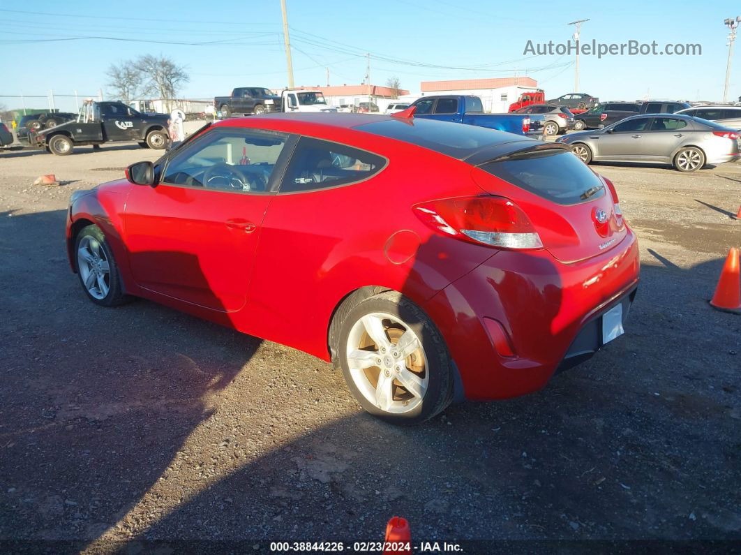 2013 Hyundai Veloster Base W/black Red vin: KMHTC6AD2DU171187