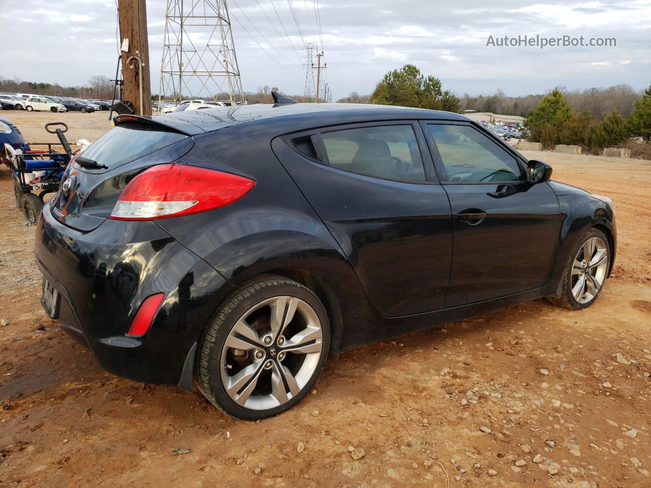 2013 Hyundai Veloster  Черный vin: KMHTC6AD2DU174977