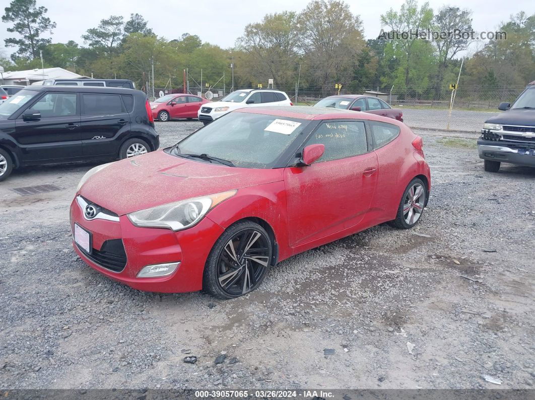 2013 Hyundai Veloster Base W/black Красный vin: KMHTC6AD3DU085595