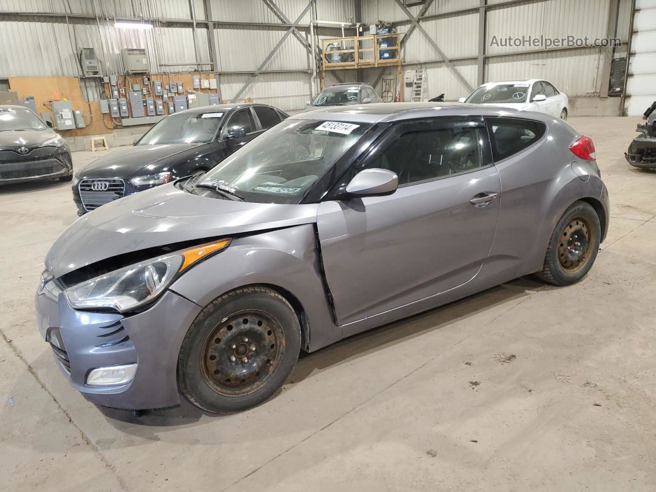 2013 Hyundai Veloster  Gray vin: KMHTC6AD3DU102380