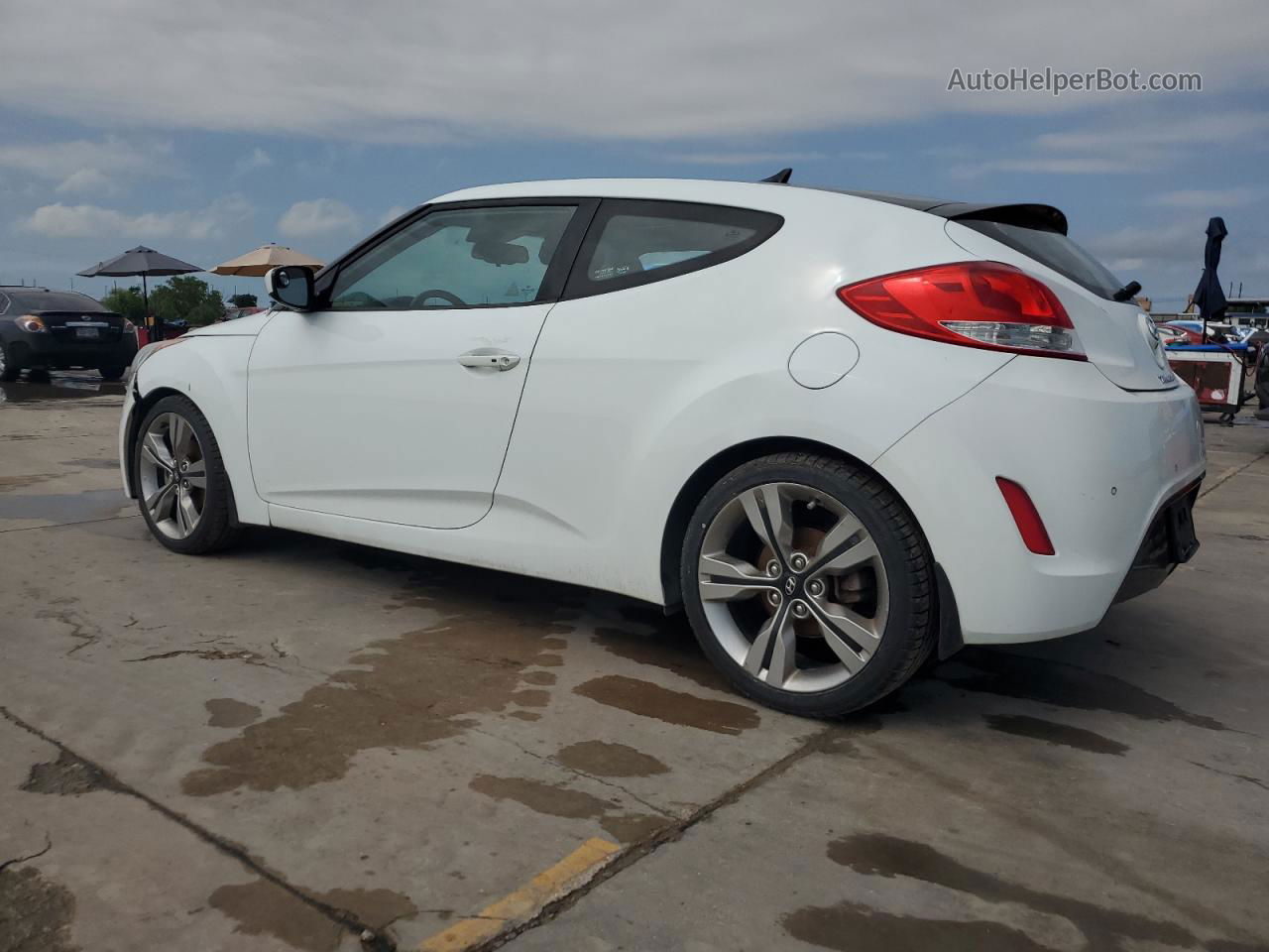 2013 Hyundai Veloster White vin: KMHTC6AD3DU103559