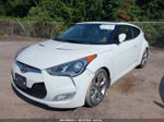 2013 Hyundai Veloster Base W/gray White vin: KMHTC6AD3DU103559