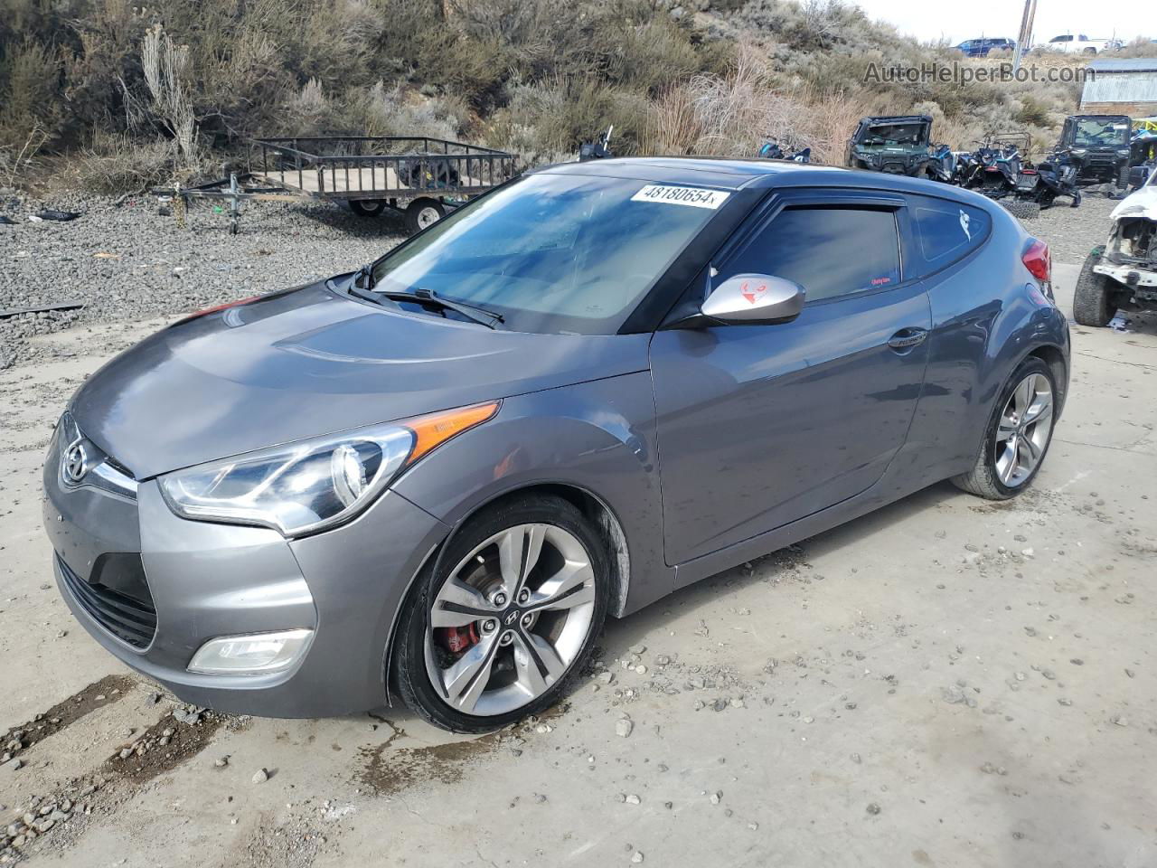 2013 Hyundai Veloster  Silver vin: KMHTC6AD3DU108342