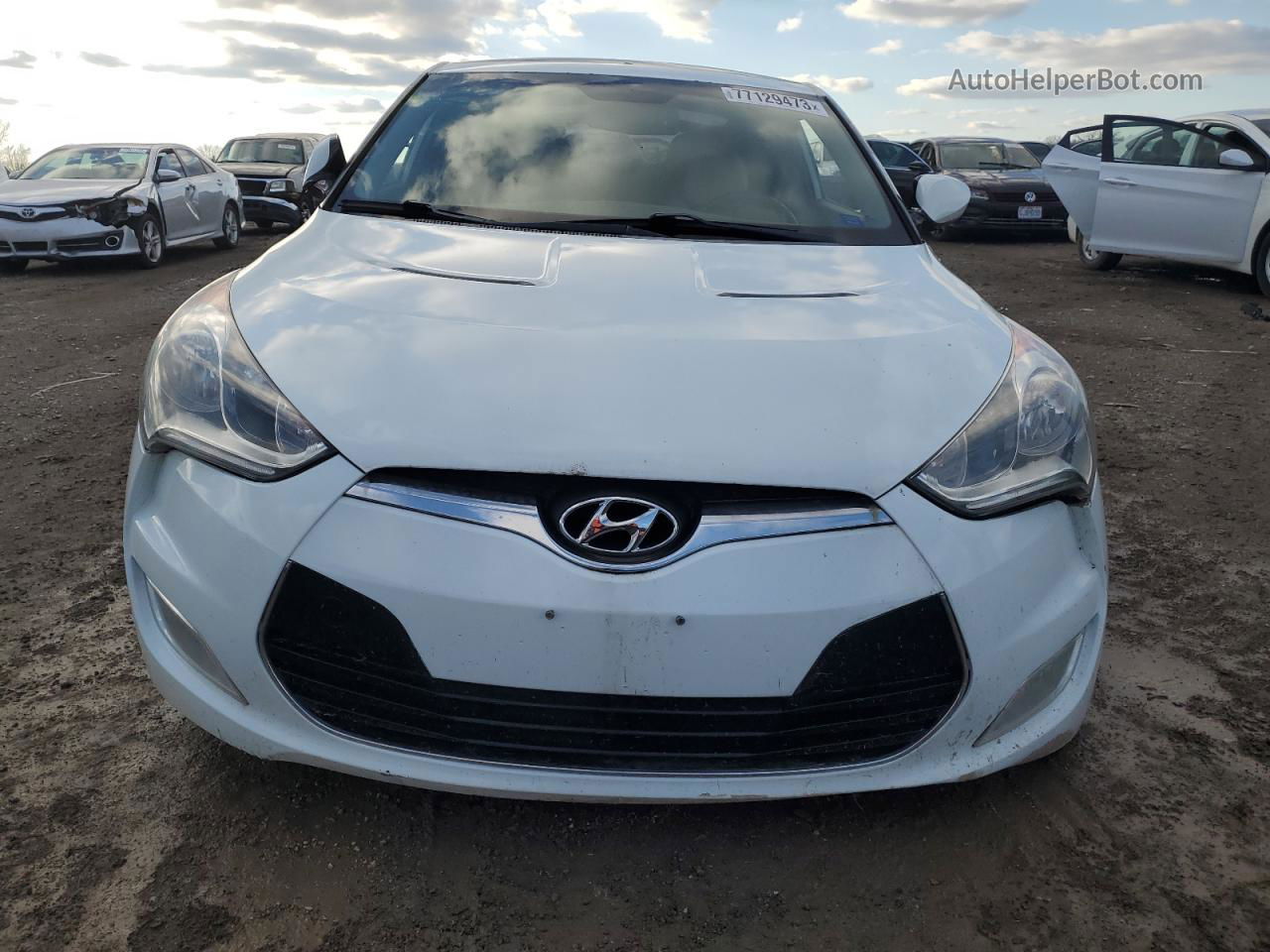 2013 Hyundai Veloster  White vin: KMHTC6AD3DU117073