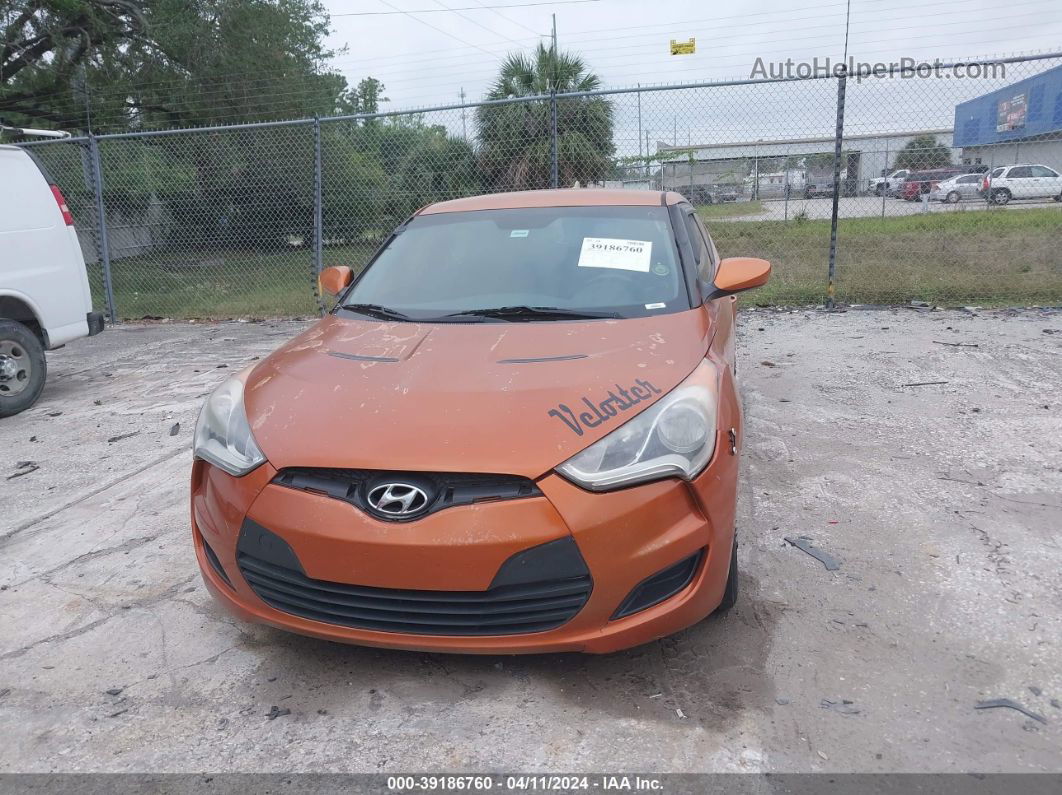 2013 Hyundai Veloster Base W/black Orange vin: KMHTC6AD3DU141812