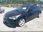 2013 Hyundai Veloster Base W/gray Black vin: KMHTC6AD3DU145651