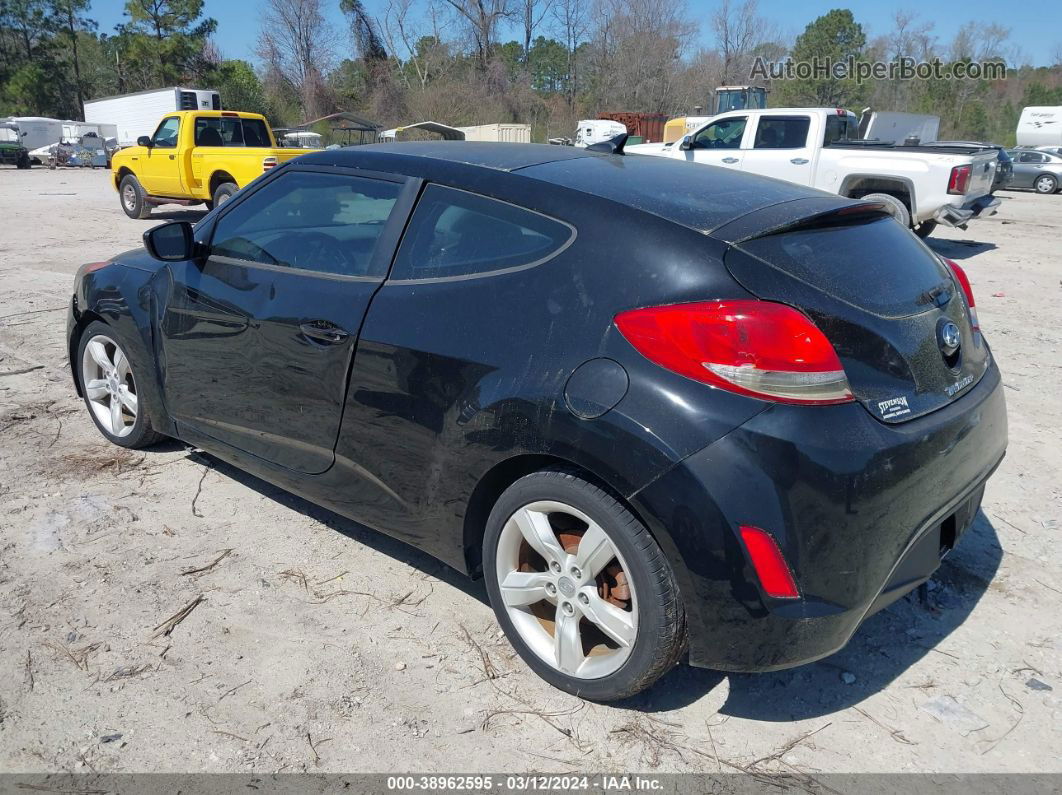 2013 Hyundai Veloster Base W/gray Black vin: KMHTC6AD3DU145651