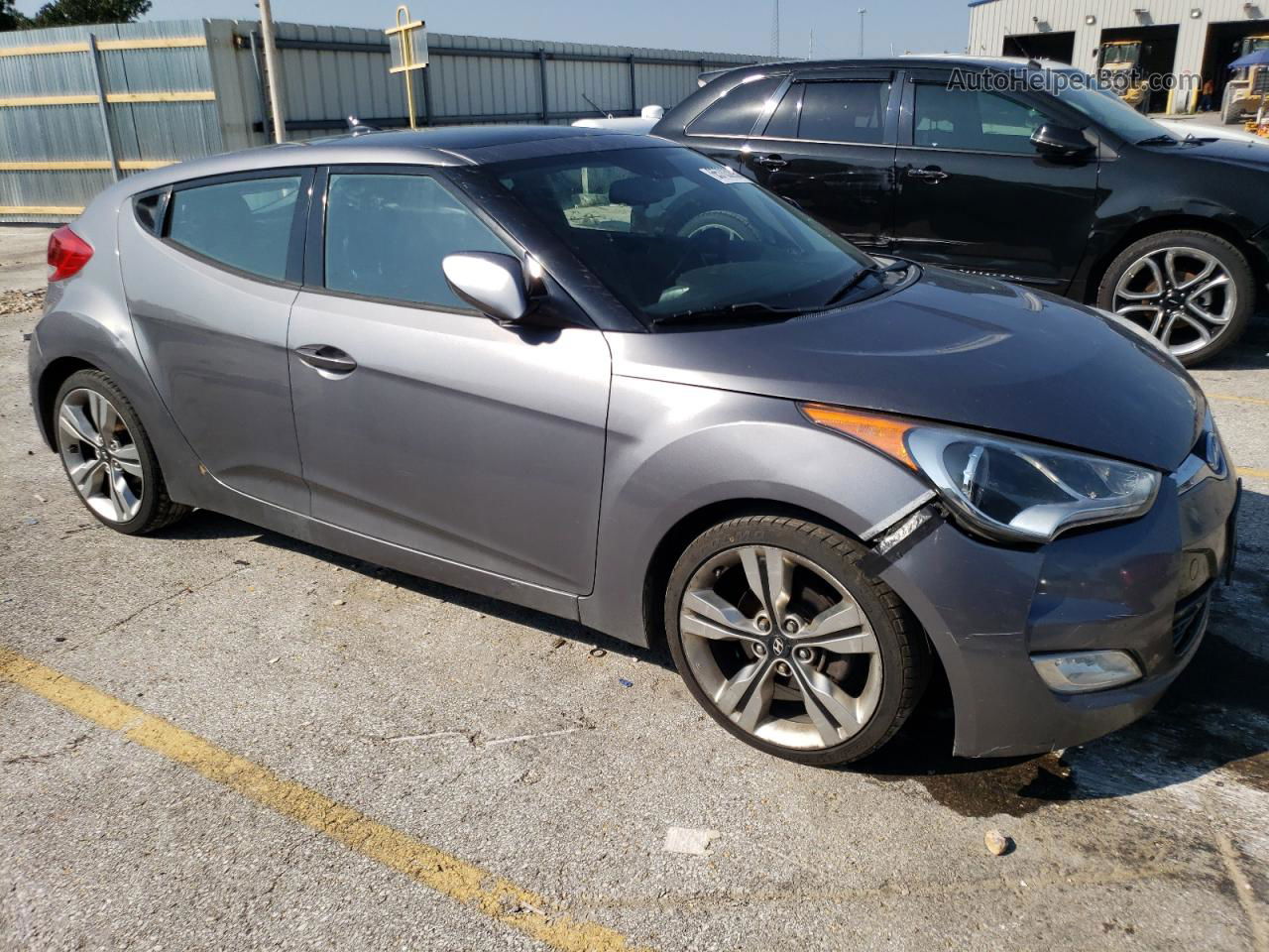 2013 Hyundai Veloster  Gray vin: KMHTC6AD3DU149151