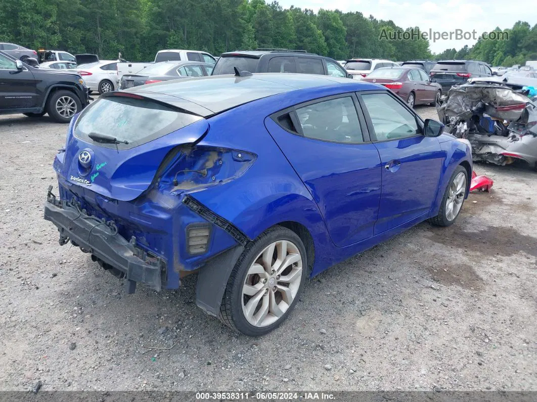 2013 Hyundai Veloster Base W/black Blue vin: KMHTC6AD3DU167343