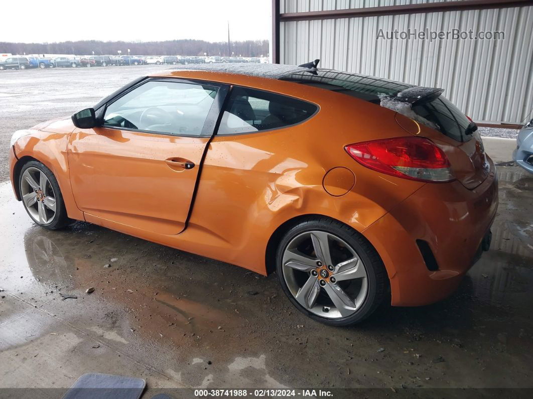 2013 Hyundai Veloster Base W/black Orange vin: KMHTC6AD3DU171859