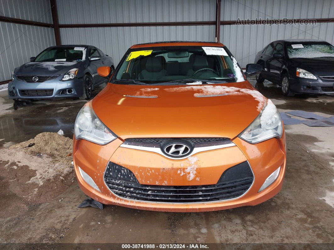 2013 Hyundai Veloster Base W/black Orange vin: KMHTC6AD3DU171859