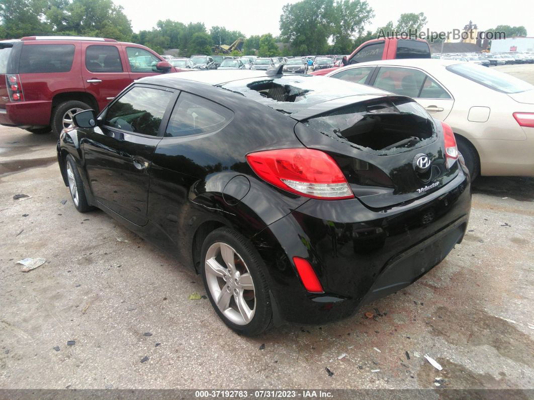 2013 Hyundai Veloster W/gray Int Black vin: KMHTC6AD4DU085055