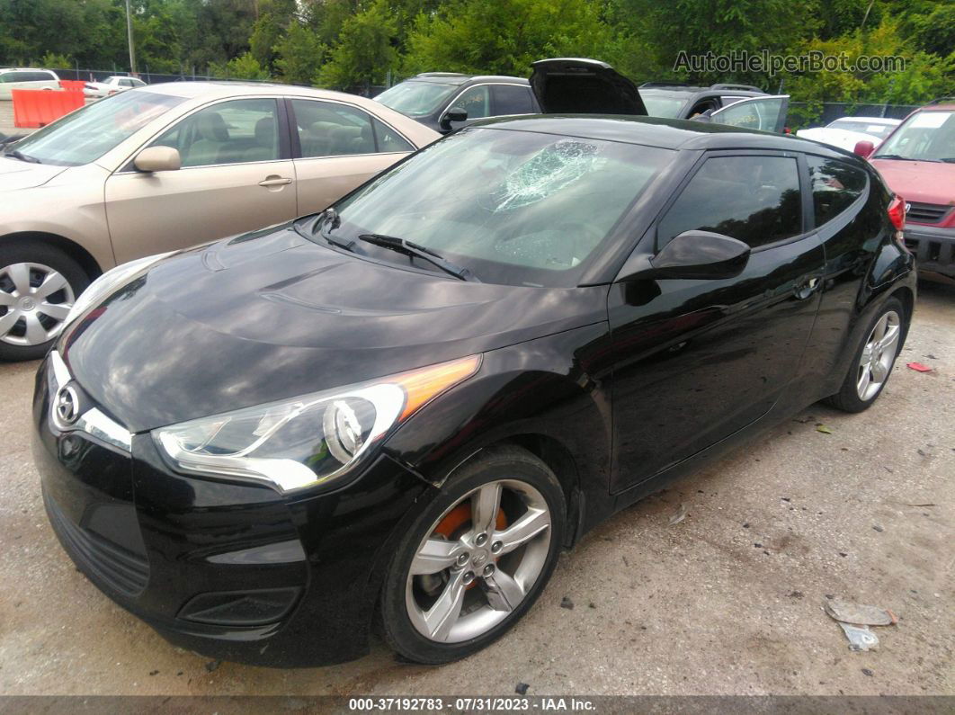 2013 Hyundai Veloster W/gray Int Black vin: KMHTC6AD4DU085055