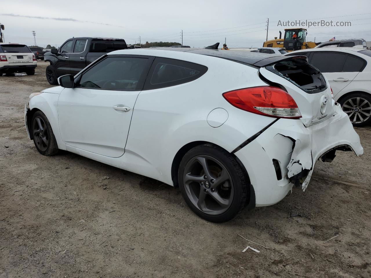 2013 Hyundai Veloster  White vin: KMHTC6AD4DU106826