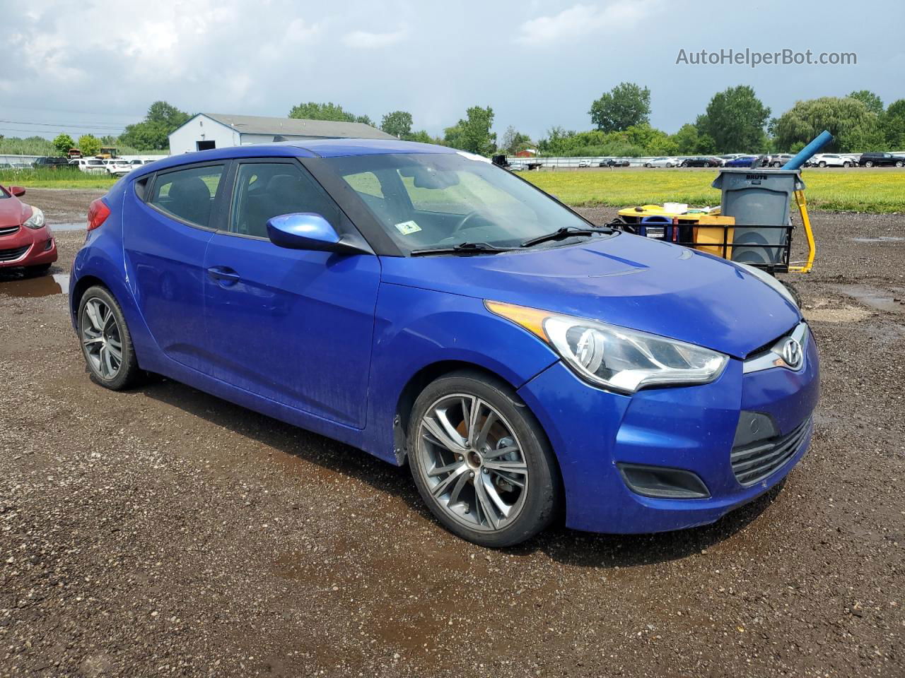 2013 Hyundai Veloster  Blue vin: KMHTC6AD4DU157310